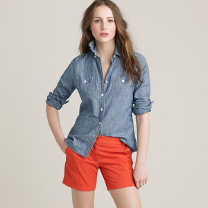 J. Crew Broken in 100% cotton 5" chino short